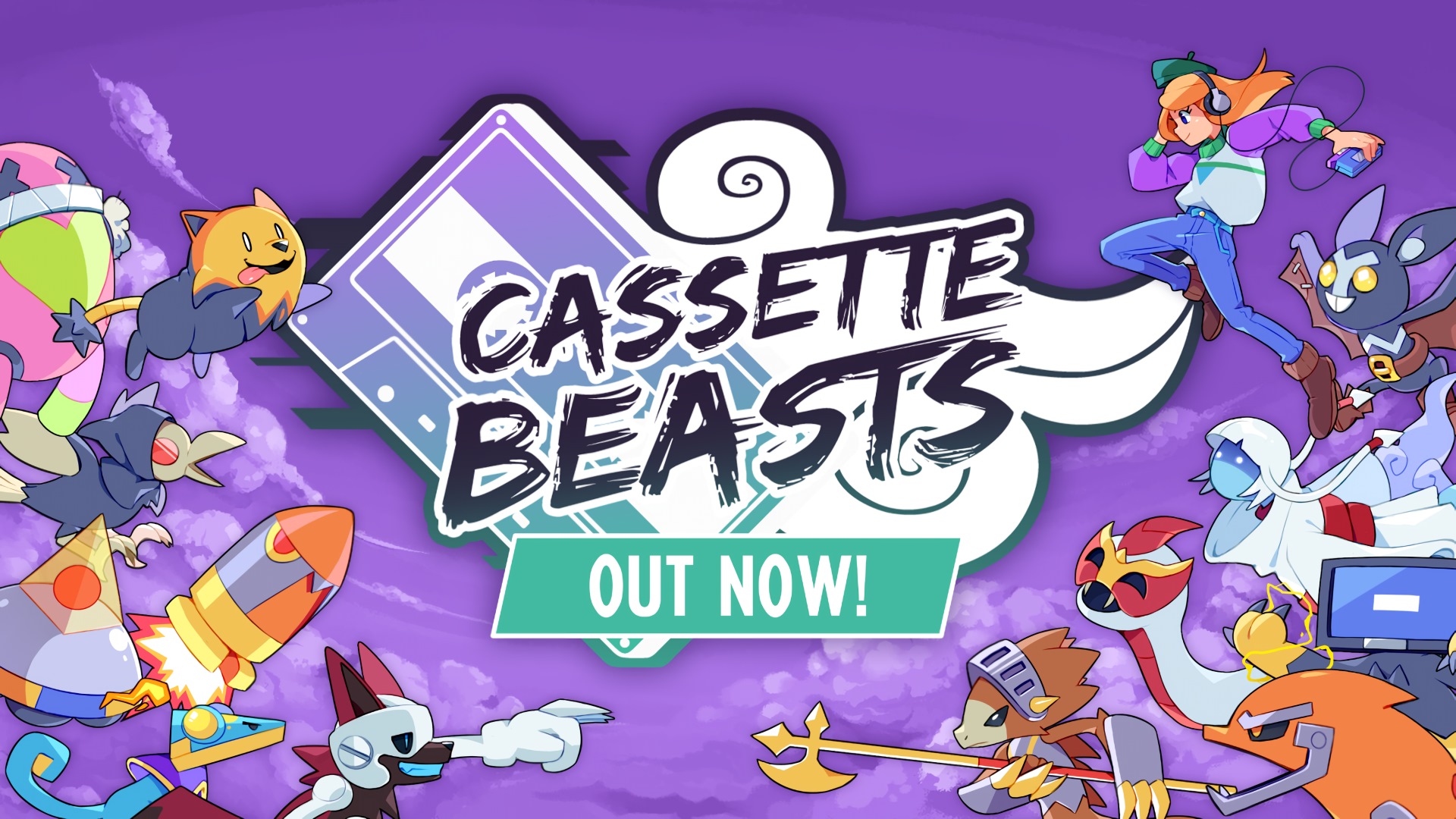 portada de lanzamiento de Cassette Beasts