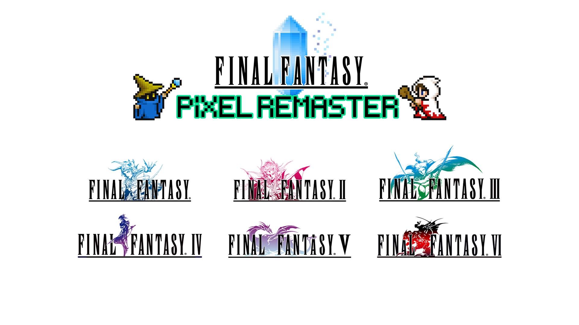 títulos de los juegos incluidos en Final Fantasy Pixel Remaster