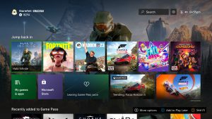 actualización, interfáz de usuario, Xbox Series