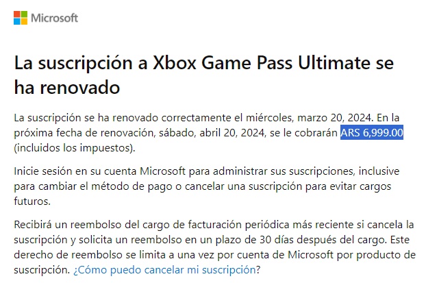 Email de Microsoft